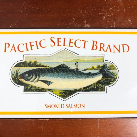 Rustic Wall Plaque Pacific Select Brand Smoked Salmon Wooden Ceramic - Picture 3 of 10